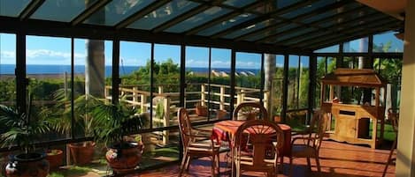 Relax in our airy, ocean view sun room                                          