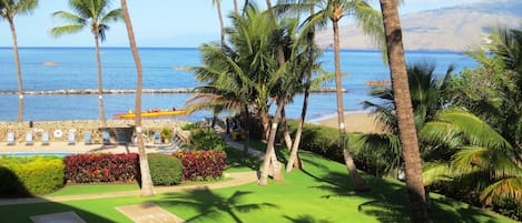 Morning scene of outrigger canoes from our lanai
