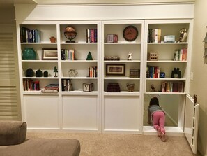 Secret children's entrance to our bunk bed room!