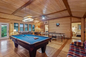 Game room with Pool table and Ping pong.