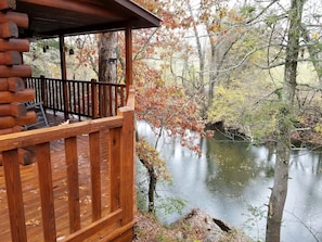 Take pleasure in beautiful scenery from both decks facing the slow-moving river