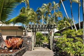 Gated entrance into your private courtyard