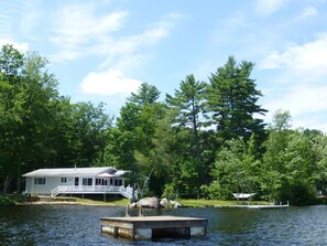 view of house from floating raft