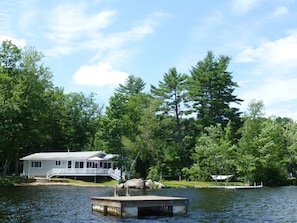 view of house from floating raft