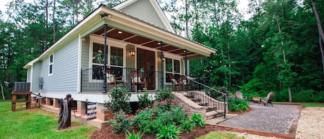 Custom New Orleans style iron surround porch area