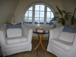 Living room reading area with fabulous view.