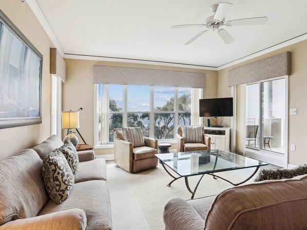 Ocean Views from Living Room at 6401 Hampton Place