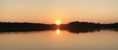 Dock faces west, see the sunset over the water every evening!