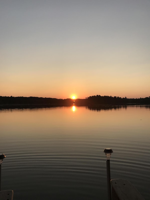 Dock faces west, see the sunset over the water every evening!