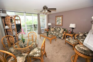 Living Room With Queen Sleeper Sofa, Television, Free Cable And Air-Conditioning