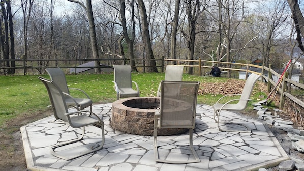 Fire pit looking south. 