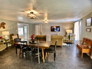 Dining Area with large dining table. 