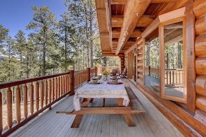 Picnic Table on the Wrap-Around Deck