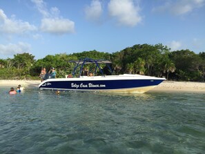 Our new boat and captain at your disposal!  Go where you want - when you want!