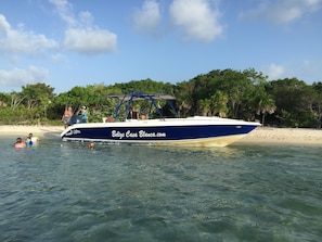 Our new boat and captain at your disposal!  Go where you want - when you want!
