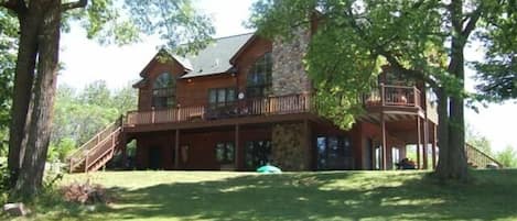 Lady Slipper Lodge from the shore of Lower Milton Lake