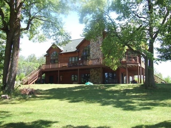 Lady Slipper Lodge from the shore of Lower Milton Lake