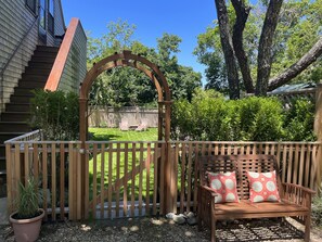 New expanded side yard and garden