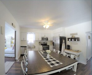 Kitchen, new and updated, dining for 14 or great for entertaining