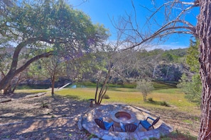 Firepit along the creek