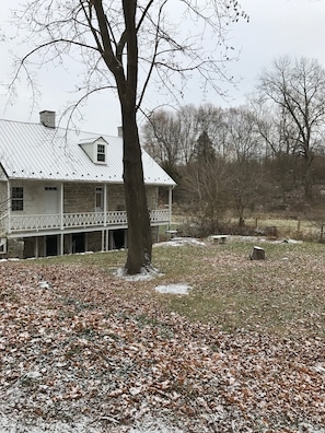 view of the springhouse from the owners farmhouse