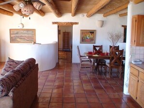 Vigas and tile throughout