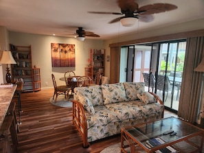 Living/Dining area, view from entrance to unit.