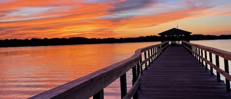 Sunset at our own pier