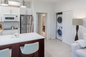 Convenient Laundry Space with Washer and Dryer