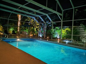 Pool at night