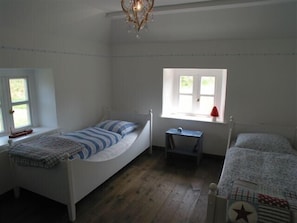 Das Schlafzimmer mit 2 Einzelbetten