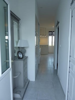 Entrance with bedroom on the right and shower room