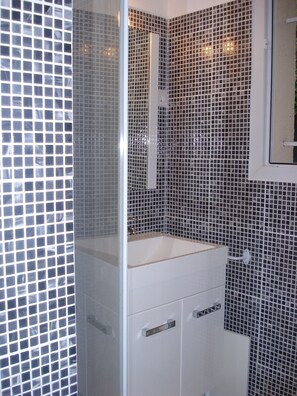 salle d'eau chambre 1 douche et lavabo