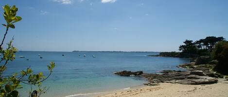 La plage devant la maison