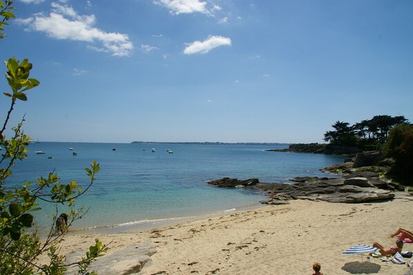 La plage devant la maison