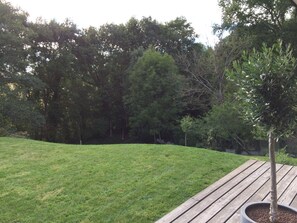 Vue de la terrasse sur le jardin 