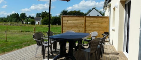 Terrasse en bois sud/sud-ouest