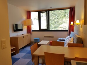 Very bright flat facing the mountain.Very close to the ski lift