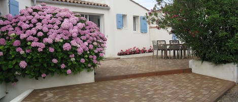 parking et  terrasse