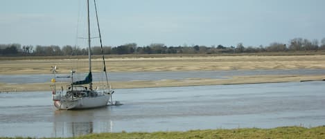 l'estuaire ( devanr la maison )  à mi-marée 