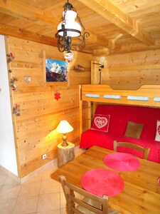 Serre chevalier 1400, Le Bez, ski slopes, apartment 4 pers. in house.