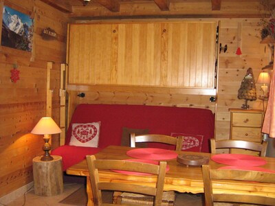 Serre chevalier 1400, Le Bez, ski slopes, apartment 4 pers. in house.