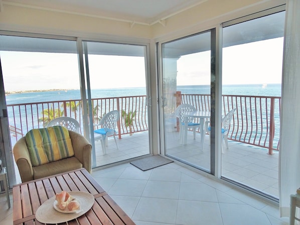 Relaxing ocean view and wrap around patio