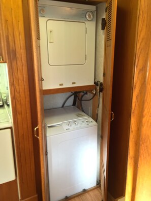 Washer Dryer inside Teton Trailer