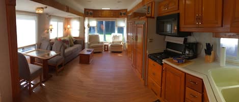 Living room kitchen dining area. 