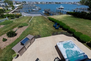 Brand new seven (7) person hot tub with the water view