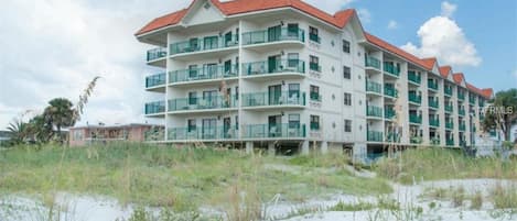 View of building from beach