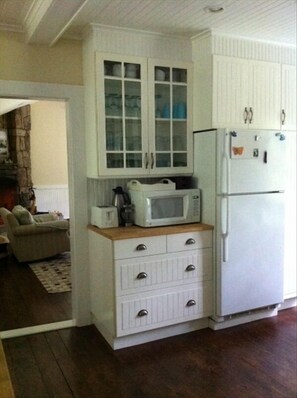 easy to make coffee and toast w/out bothering the cook! 3 refrigerators!