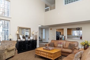 Living room with open kitchen concept