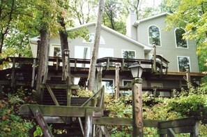 Rear view of home, photo taken fromt the dock